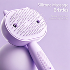 Hair Brush, Rechargeable Anti-Static Massage Air Cushion Comb Beige Cat