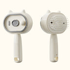 Hair Brush, Rechargeable Anti-Static Massage Air Cushion Comb Beige Cat