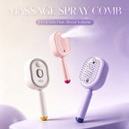 Anti-Tangle, Anti Static Electric Spray Air Cushion Massage Comb for Women, Rechargeable Steam Hair Straightener