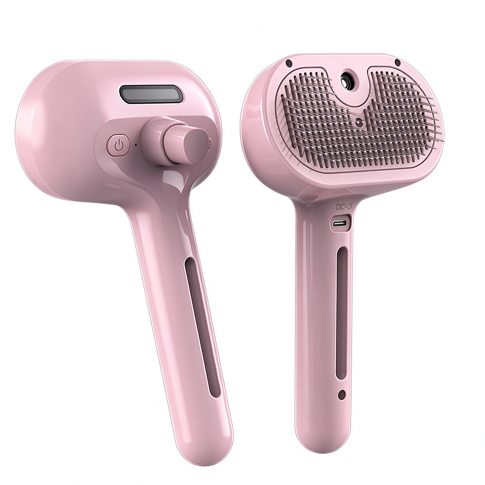 Mevera Cat Brush for Shedding, Self Cleaning Brush for Long Short Hair Cats