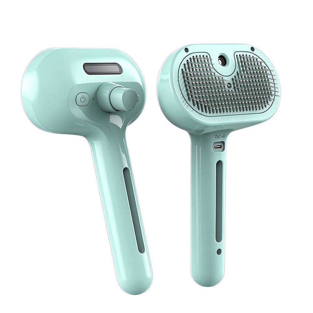 Mevera Cat Brush for Shedding, Self Cleaning Brush for Long Short Hair Cats