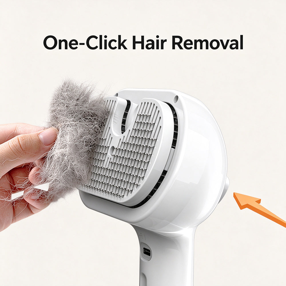 Mevera Cat Brush for Shedding, Self Cleaning Brush for Long Short Hair Cats