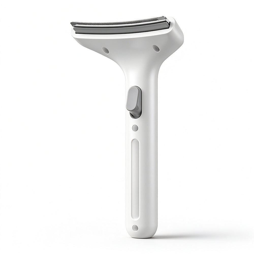 Premium Pet Deshedding Tool ，Small Professional Self-Cleaning Undercoat Brush for Dogs & Cats ，Stainless Steel Grooming Blade with One-Click Hair Release Button